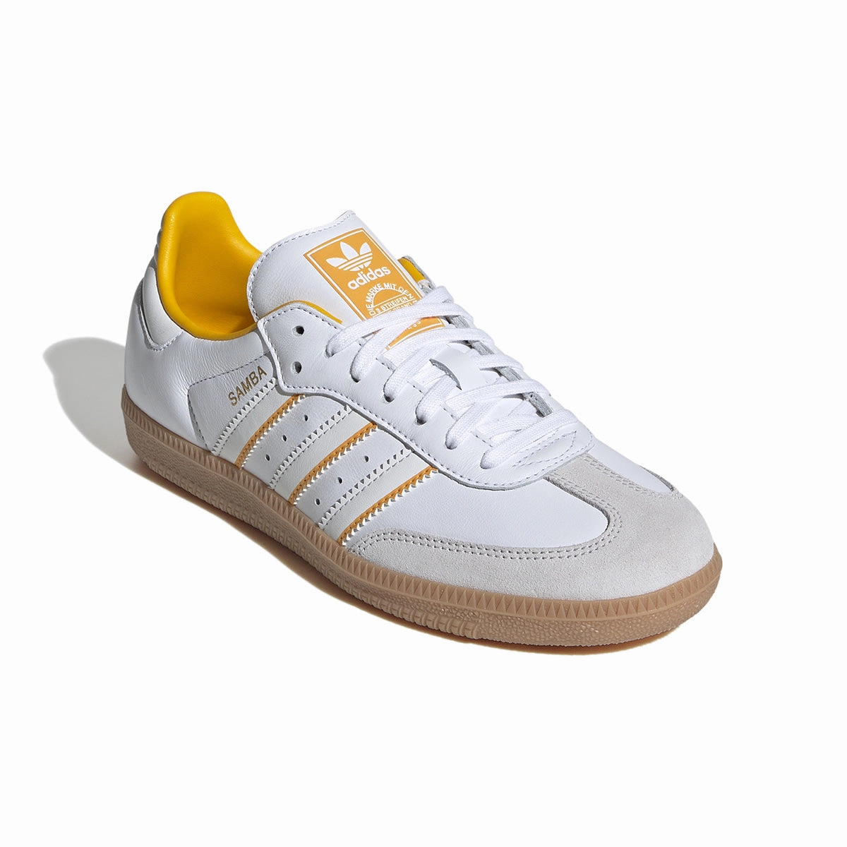 Wide Stance Platform Kids Samba OG 'Crystal White Crew Yellow'