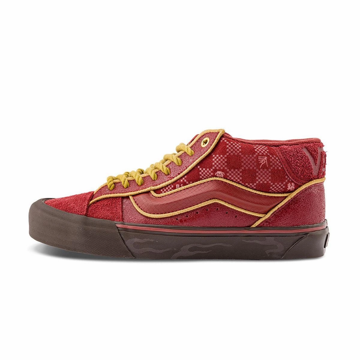 Knu Mid Skool Year of the Dragon 'Dark Red' synthetic sole western