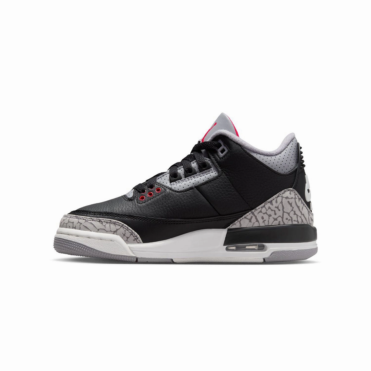 Kids Air Jordan 3 Retro 'Black Cement' Luxe cushioning outsole - type