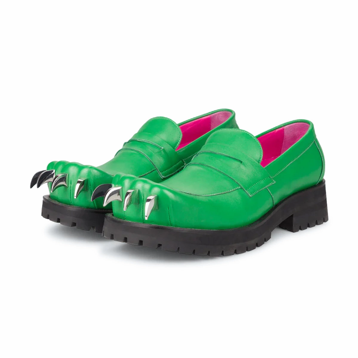 Leather Moccasin Moggies 'Green' sole Rapid Lacing System
