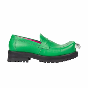 temperature regulation Lightweight Performance Leather Moccasin Moggies 'Green'