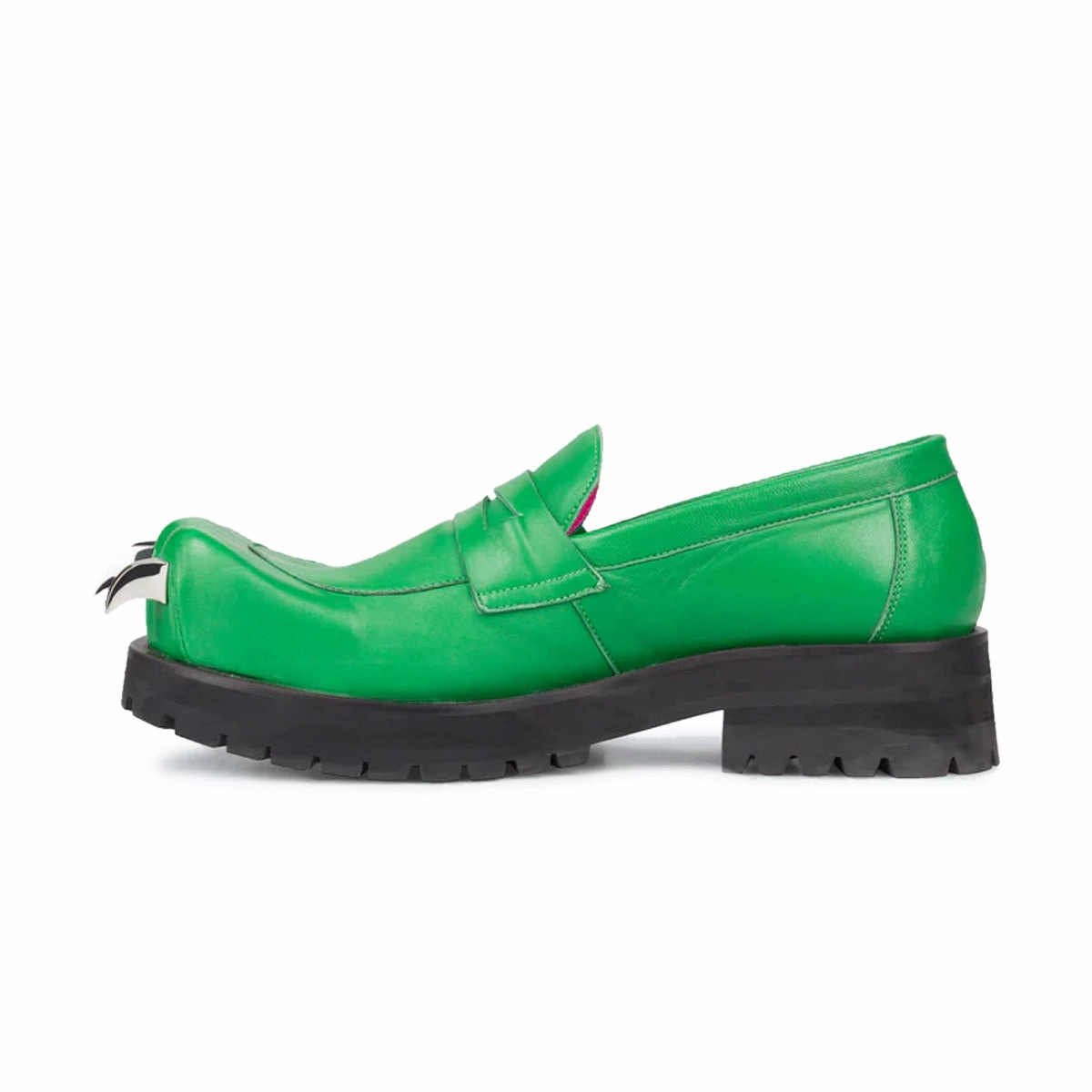 Grip Enhancement Leather Moccasin Moggies 'Green'