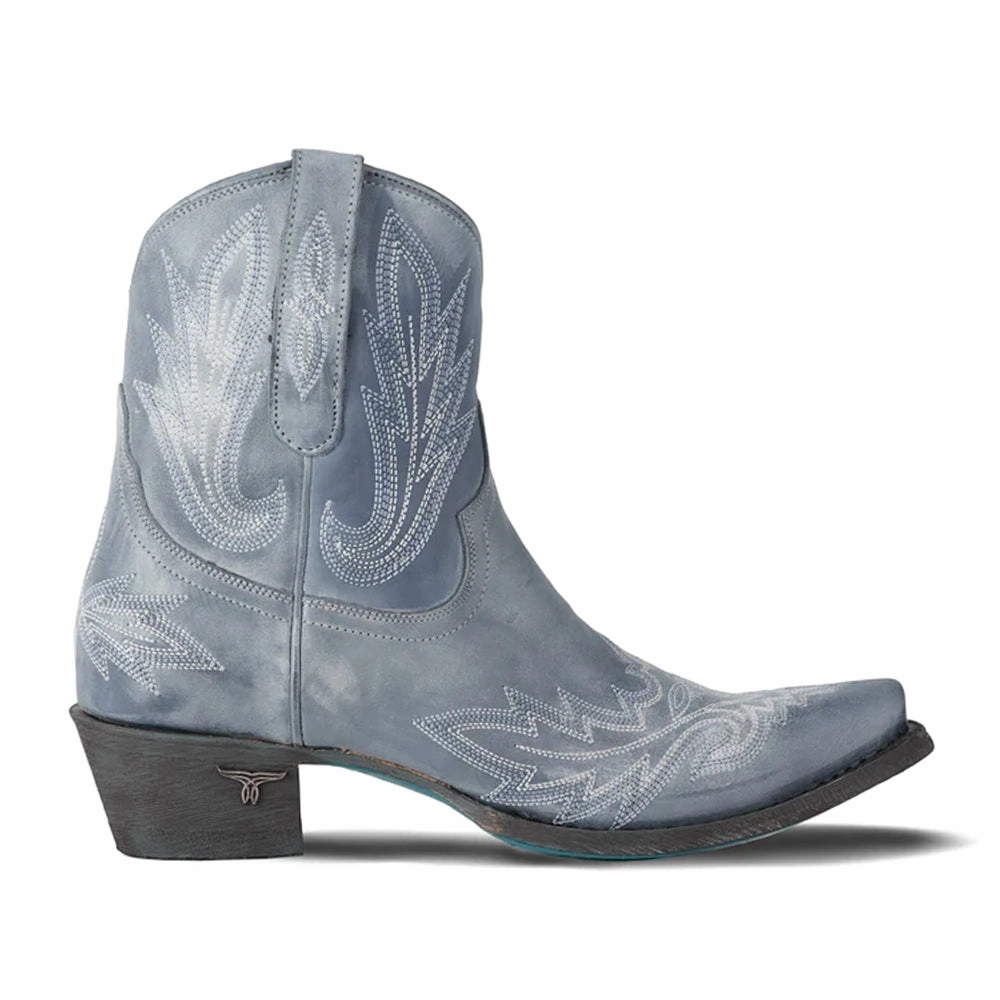 Lexington Embroidered Snip Toe Cowboy Bootie Soft Traction
