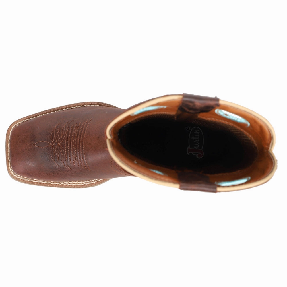 Liberty 11 Inch Square Toe Cowboy Boots Unisex Styling Friction reduction