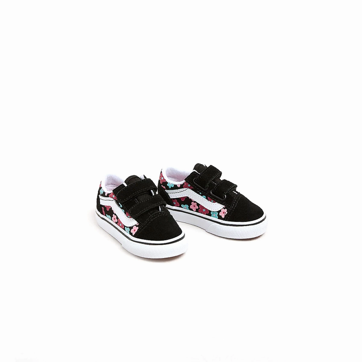 Toddlers Old Skool Hook & Loop 'Flower Glitter' Resilient Form Boost Comfort