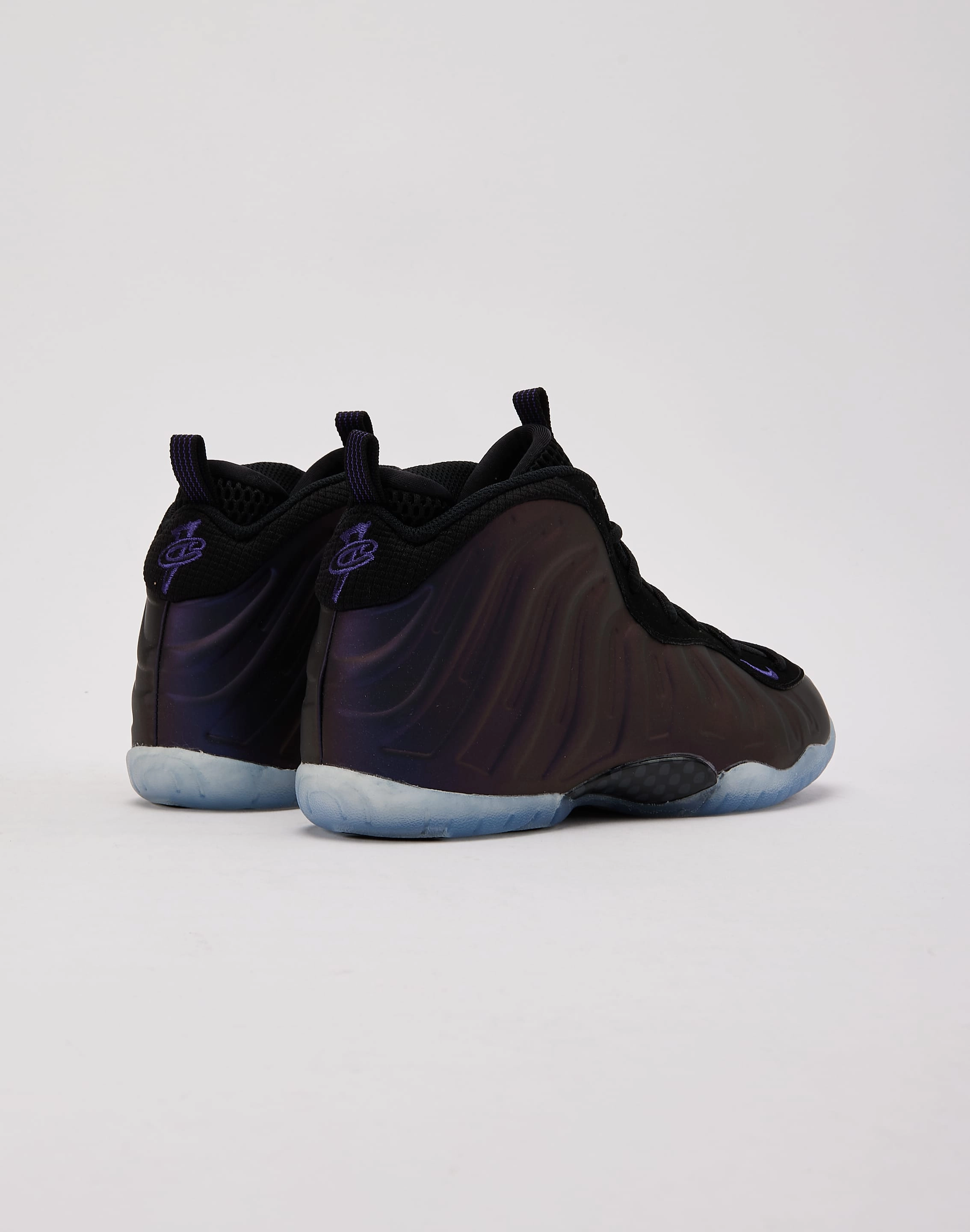 Nike Little Posite One 'Black And Varsity Purple' Pre-School Impact Diffusing Structure Fashion-Forward