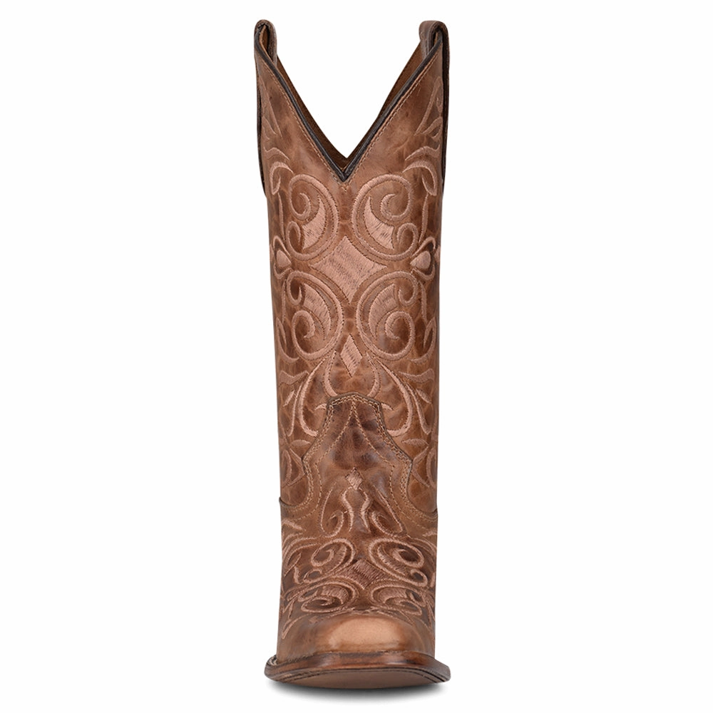 Impact Diffusion System LD Honey Embroidered Square Toe Cowboy Boots