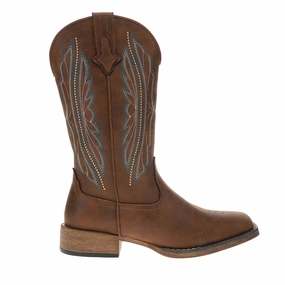 school - related benefits Non Toxic Coating Loretta Embroidered Square Toe Pull On Cowboy Boots