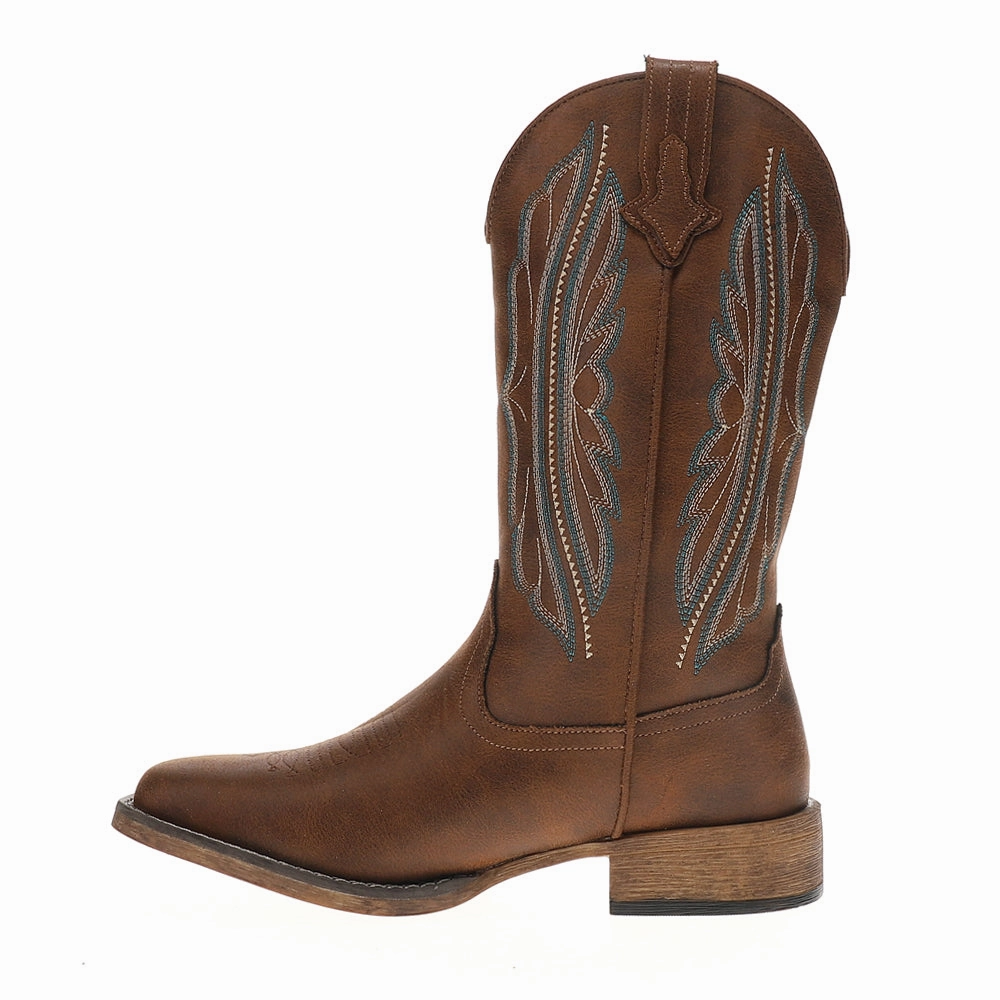 Loretta Embroidered Square Toe Pull On Cowboy Boots least durable