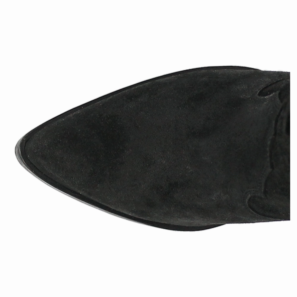 interesting Heel Lock Technology Crazy Train Fringe Embroidery Pointed Toe Zippered Cowboy Booties