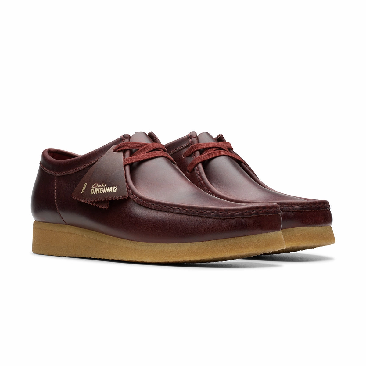 Wallabee 'Deep Red' low - top highest