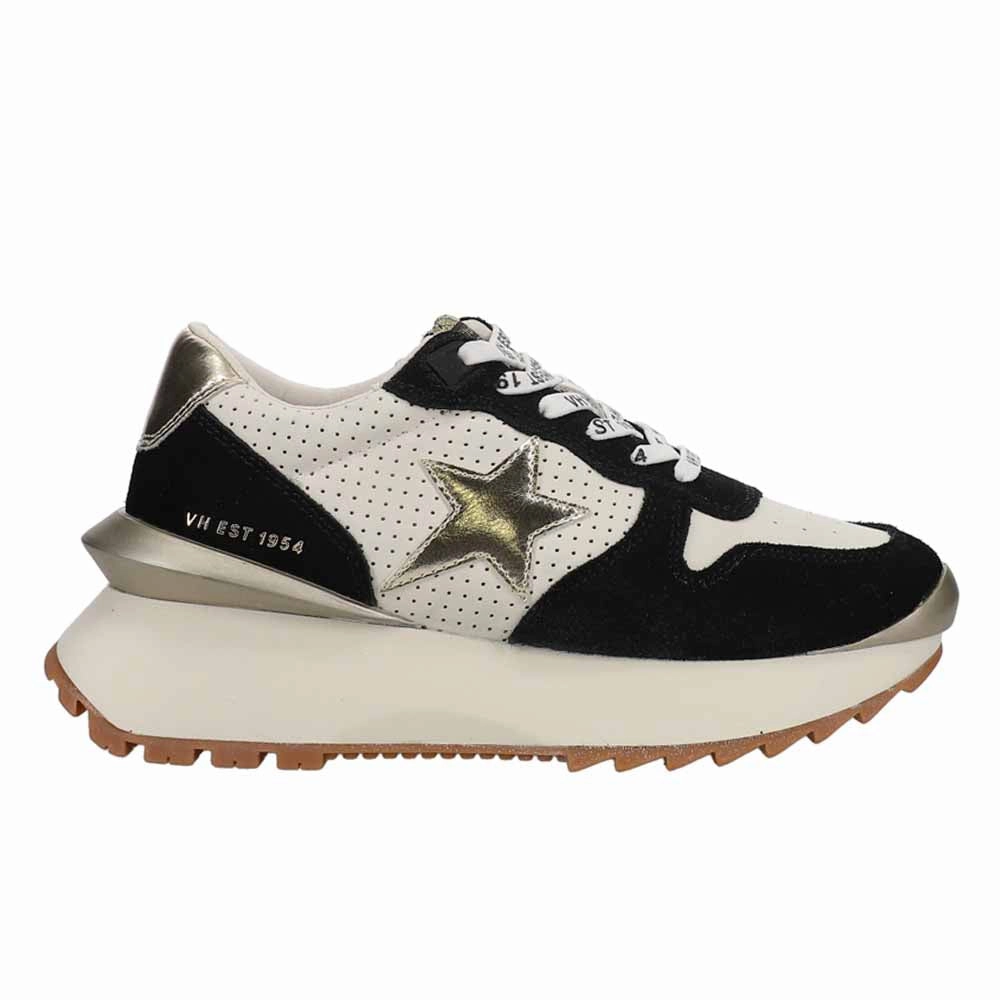 Tear Resistant Webbing Vegan Friendly Fabric Major Perforated Metallic Slip On Platform Sneakers