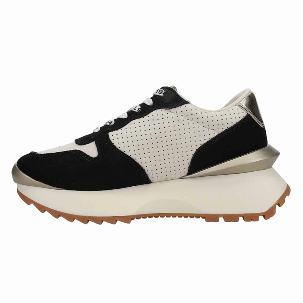 Major Perforated Metallic Slip On Platform Sneakers Arch Support Technology