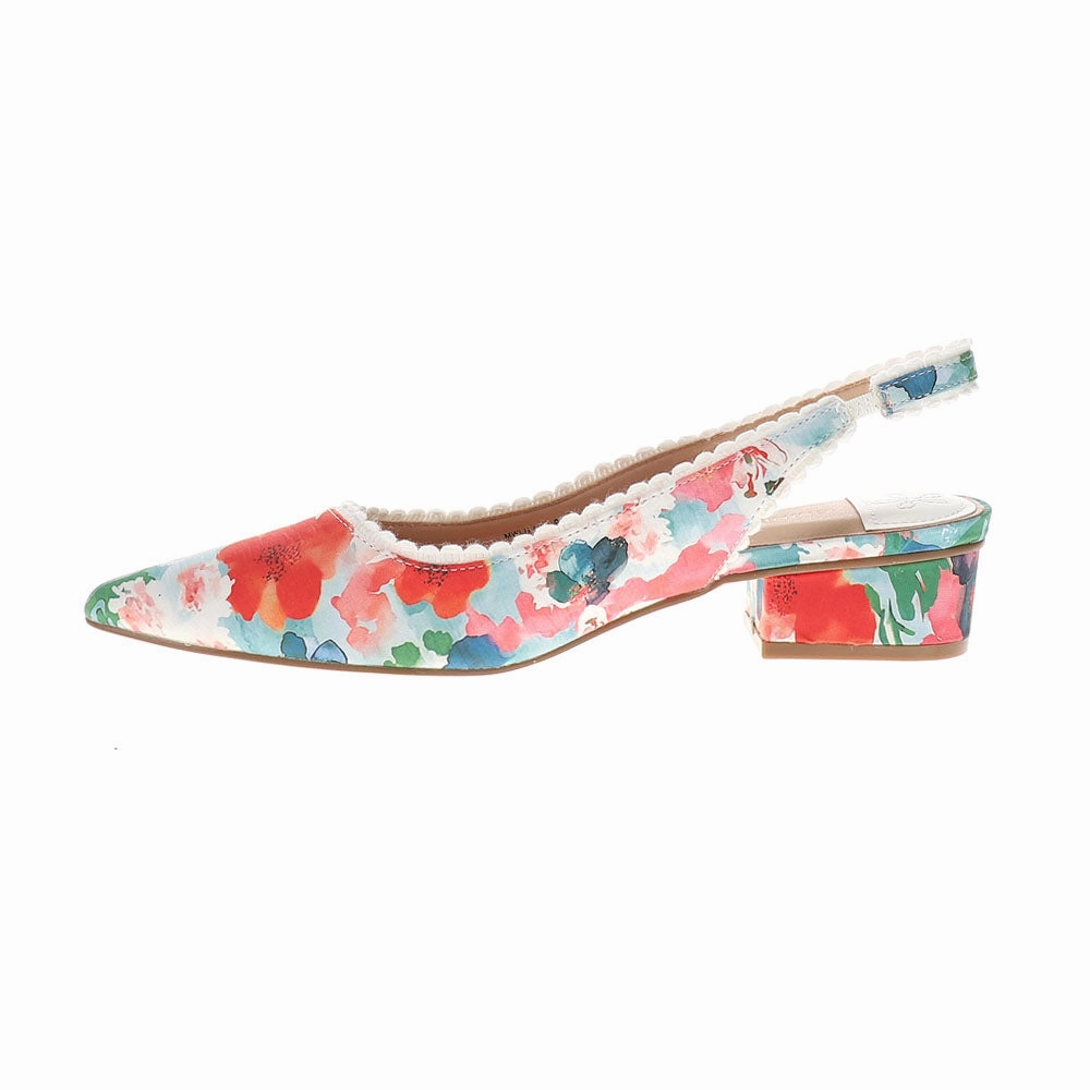 pattern - style In-demand Mango Floral Pointed Toe Slingback Pumps