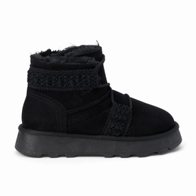 largest Matterhorn Embroidered Round Toe Pull On Booties