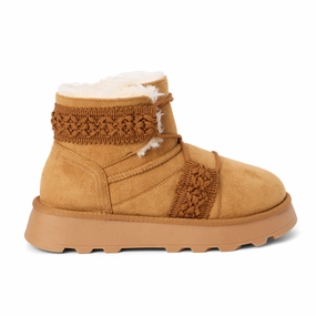 Matterhorn Embroidered Round Toe Pull On Booties Shear Reducing Liner Elastic