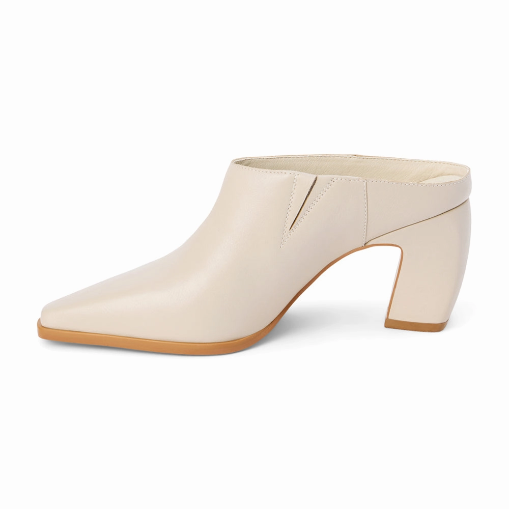 City Non Marking Soles McCarthy Square Toe Block Heel Mules
