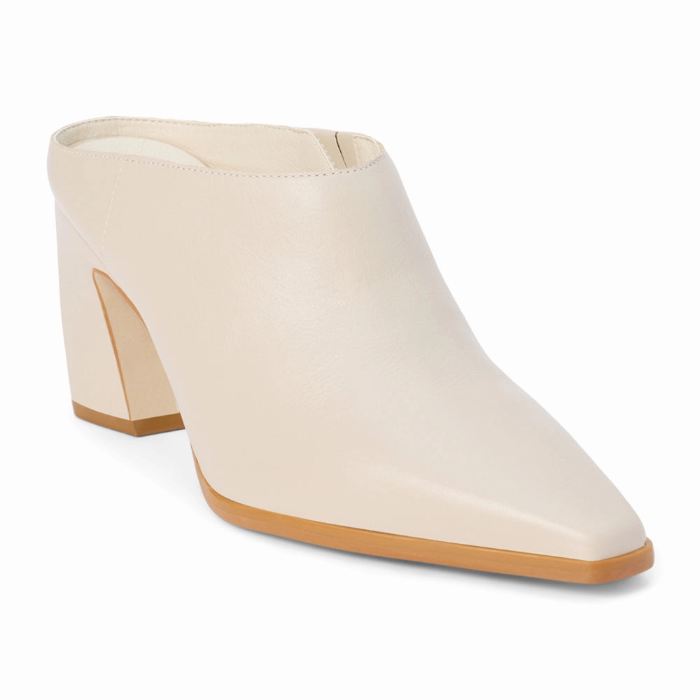 McCarthy Square Toe Block Heel Mules Fitted Design Shear Reducing Liner