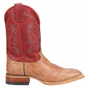 Stable Support Weekend Camping Comfort Flex McLane 11 Inch Smooth Ostrich Square Toe Cowboy Boots