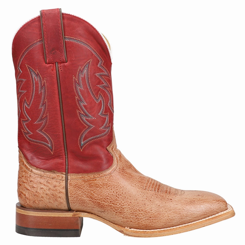 Stable Support Weekend Camping Comfort Flex McLane 11 Inch Smooth Ostrich Square Toe Cowboy Boots