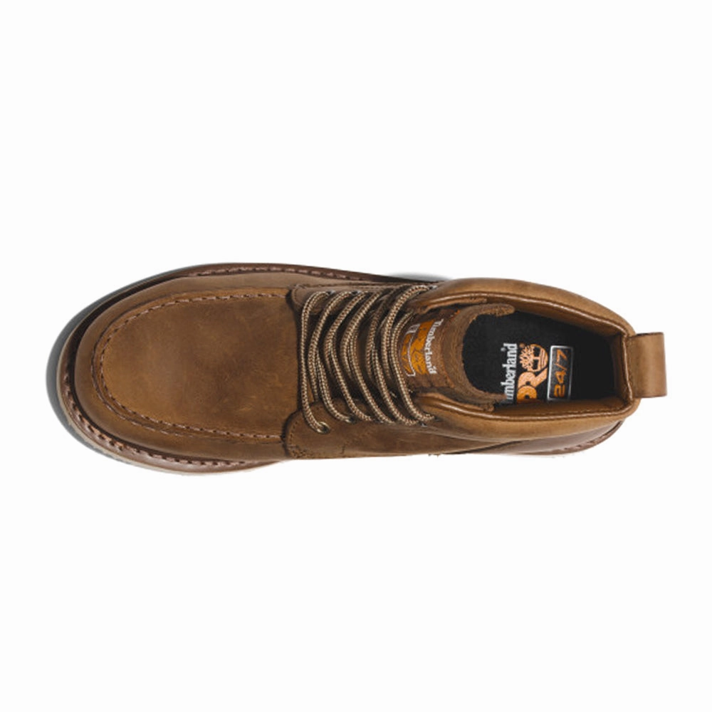 Heavy Duty Construction Boots Wedge 6 Inch Electrical Hazard Soft Toe Work Boots