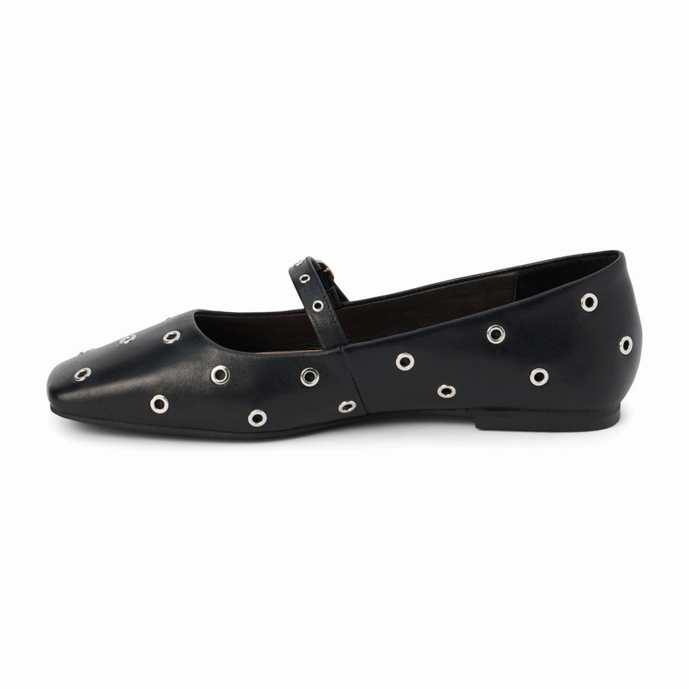 Mick Studded Mary Jane Ballet Flats Heat Resistant Outsole