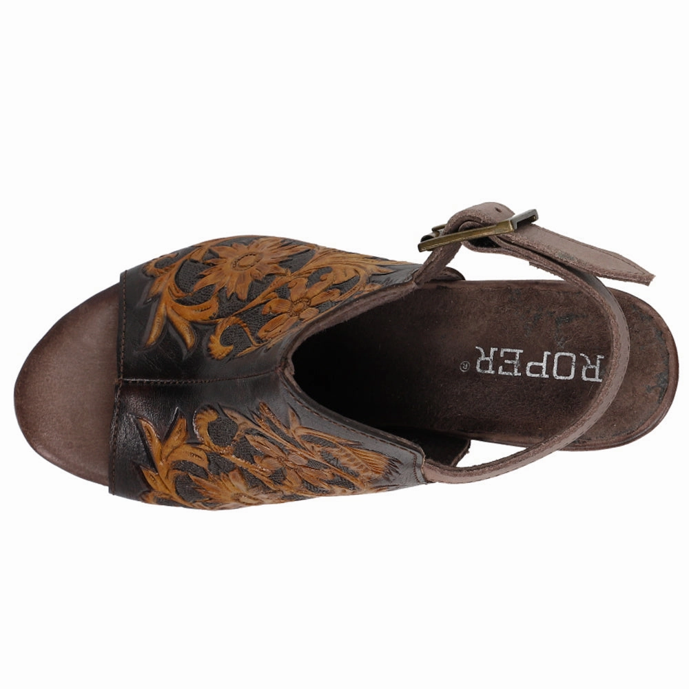 Mika Floral Embossed Peep Toe Shootie Pumps cycling equipment adults - style