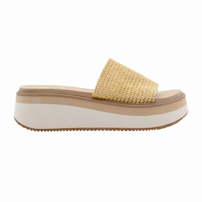 Portobello Platform Slide Wedge Sandals Lightweight Composite Material Thermoregulating Fabric