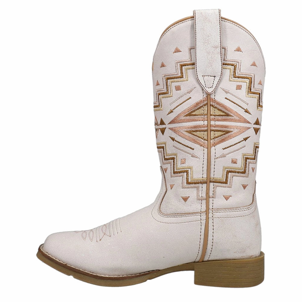 Monterey Aztec Southwest Square Toe Cowboy Boots Arch support structure