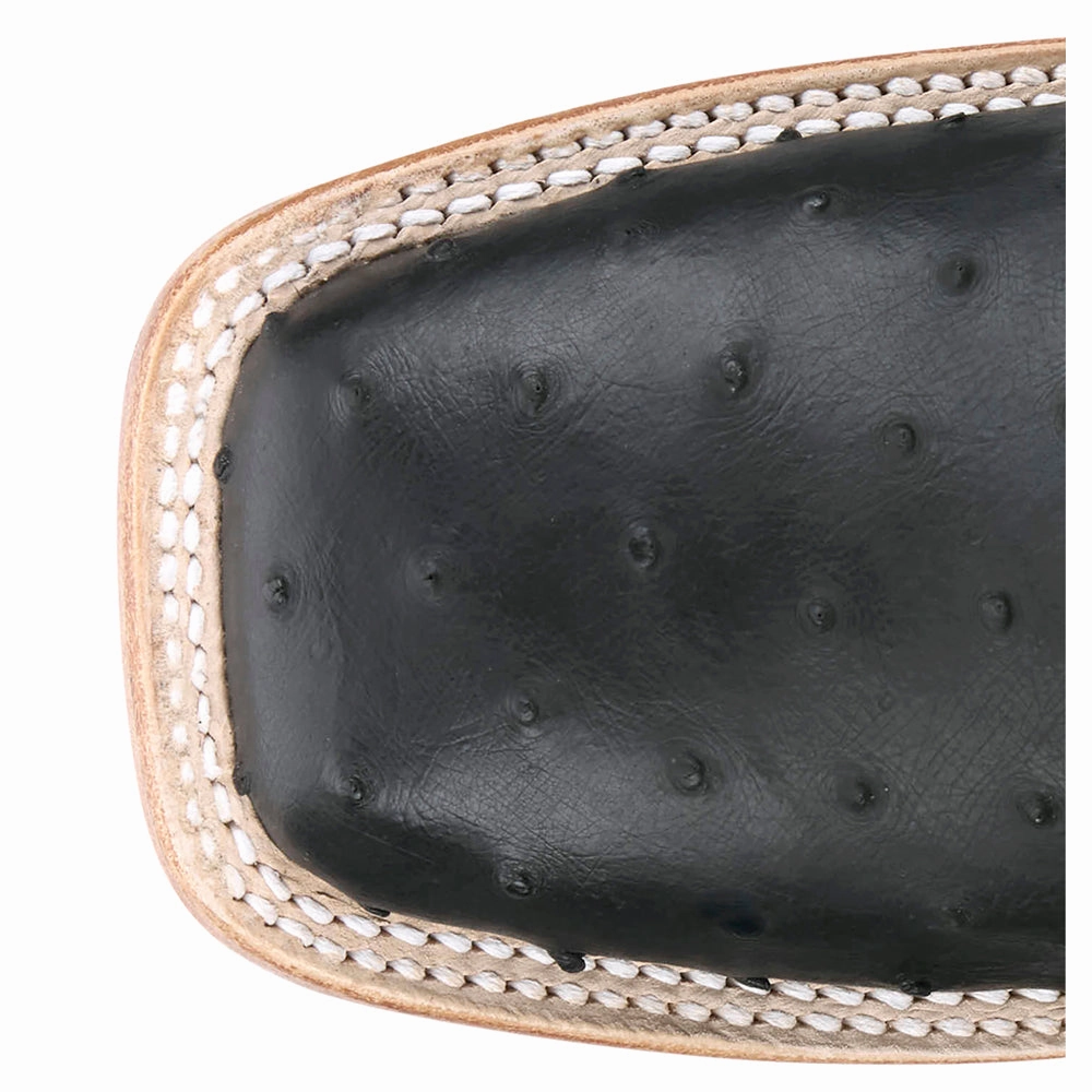 Moisture Wicking Fabric Protective Finish All Day Wear Moseley 11 Inch Full Quill Ostrich Square Toe Cowboy Boots