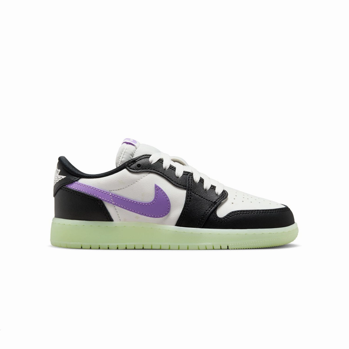 Kids Air Jordan 1 Low Retro 'Black Raspberry' Streamlined grip vegan - type