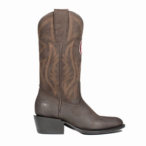 University of Oklahoma Embroidered Round Toe Pull On Cowboy Boots seniors' comfort martial artists