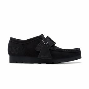   NEEDLES Walla Strap Low 'Black Suede' platform casual dancers' footwear