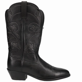 Heritage Embroidered Round Toe Cowboy Boots Vibrant lining