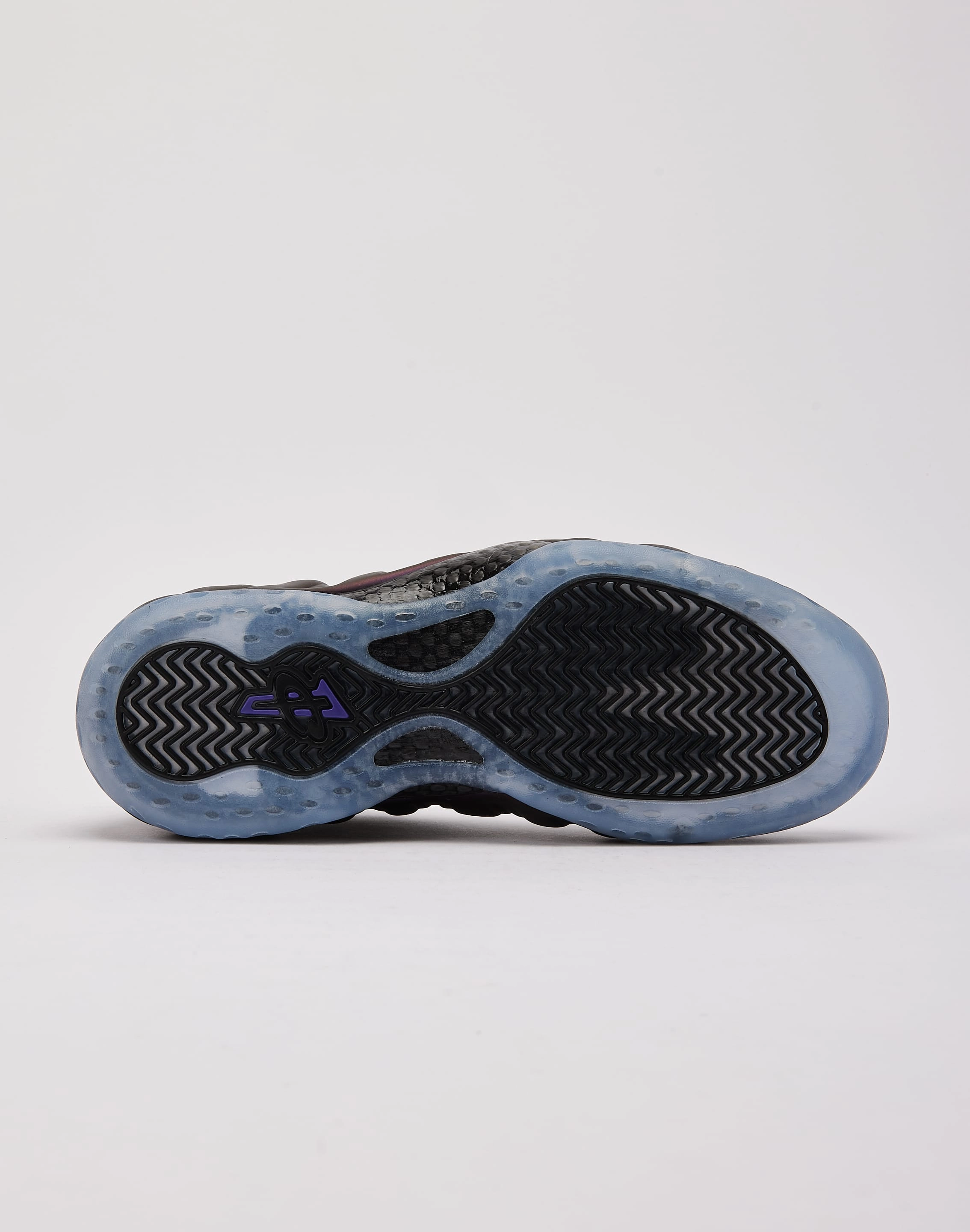 Practical Design Shock Diffusing Midsole Nike Air Foamposite One 'Black and Varsity Purple'