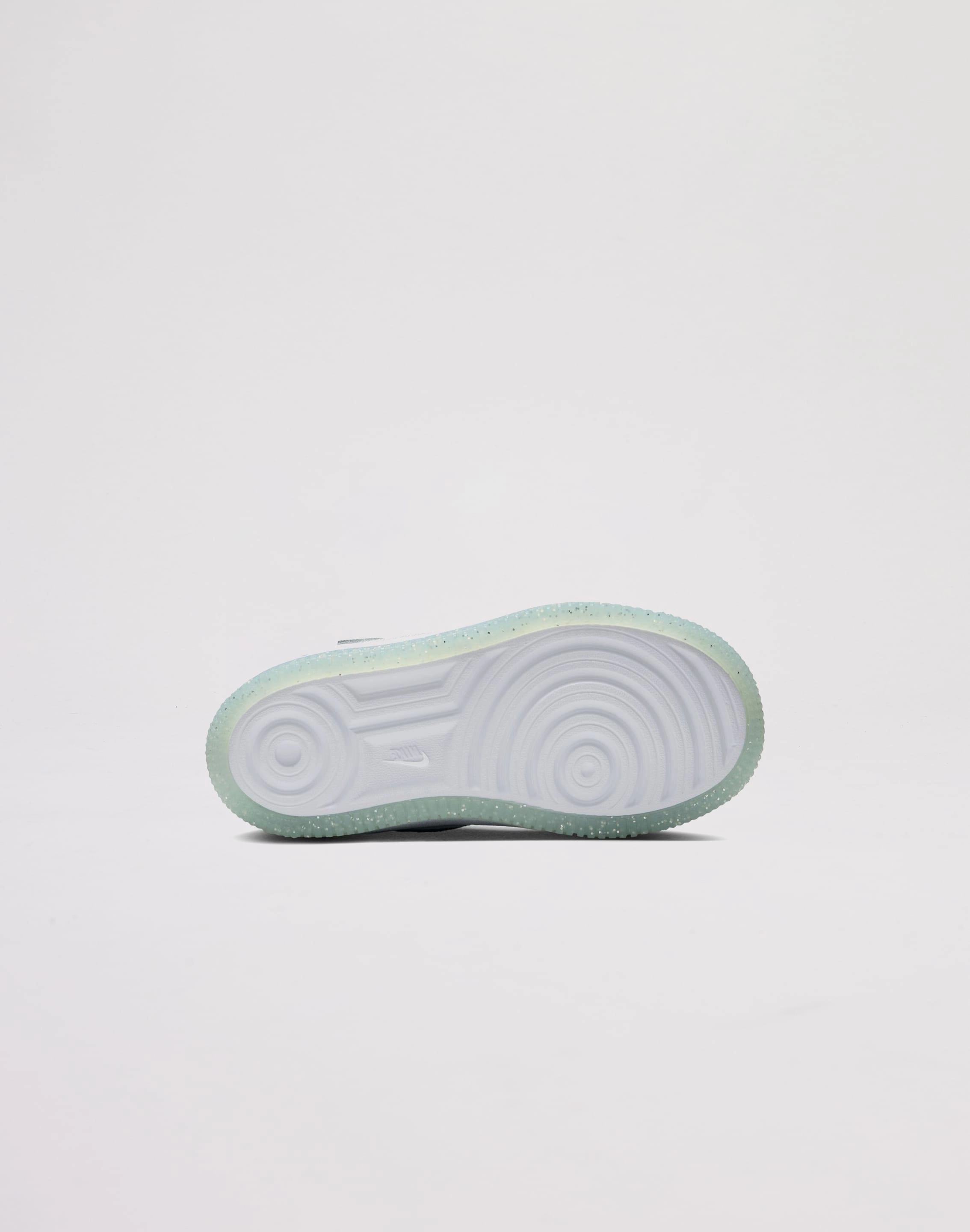 ElasticHeel Nike Air Force 1 Low EasyOn Toddler Girls' "Pure Platinum/Metallic Silver"