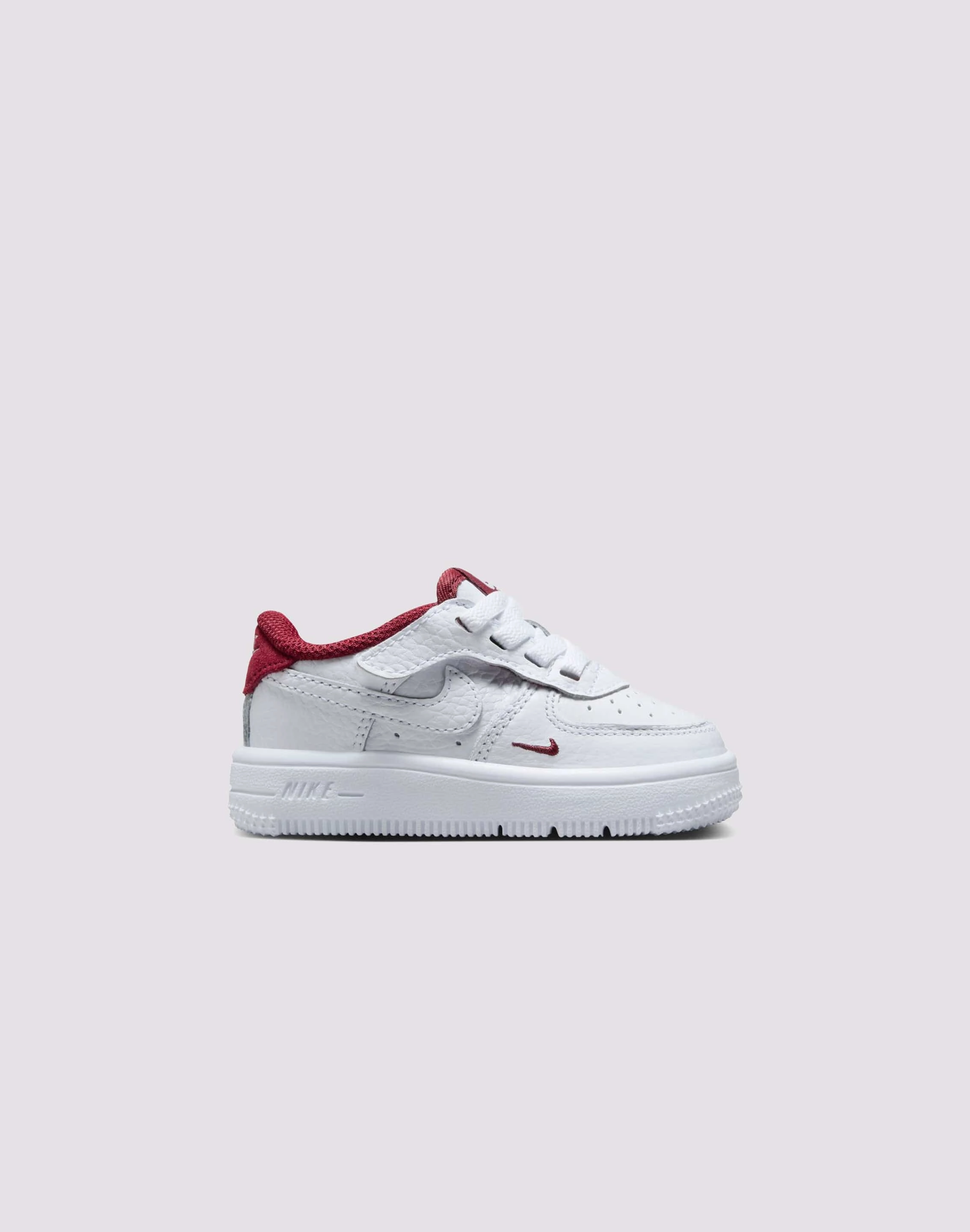 Nike Air Force 1 Low LV8 EasyOn Toddler Boys' "White/Team Red" PaddedCollar Ergonomic Footbed