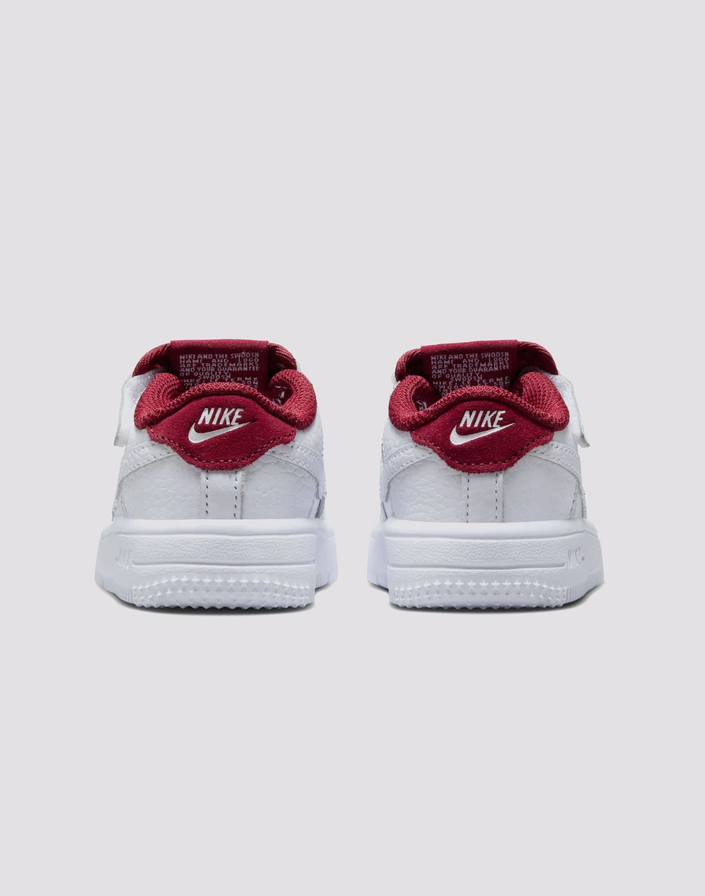 Middle - school - sized shoes RecycledComponent Nike Air Force 1 Low LV8 EasyOn Toddler Boys' "White/Team Red"