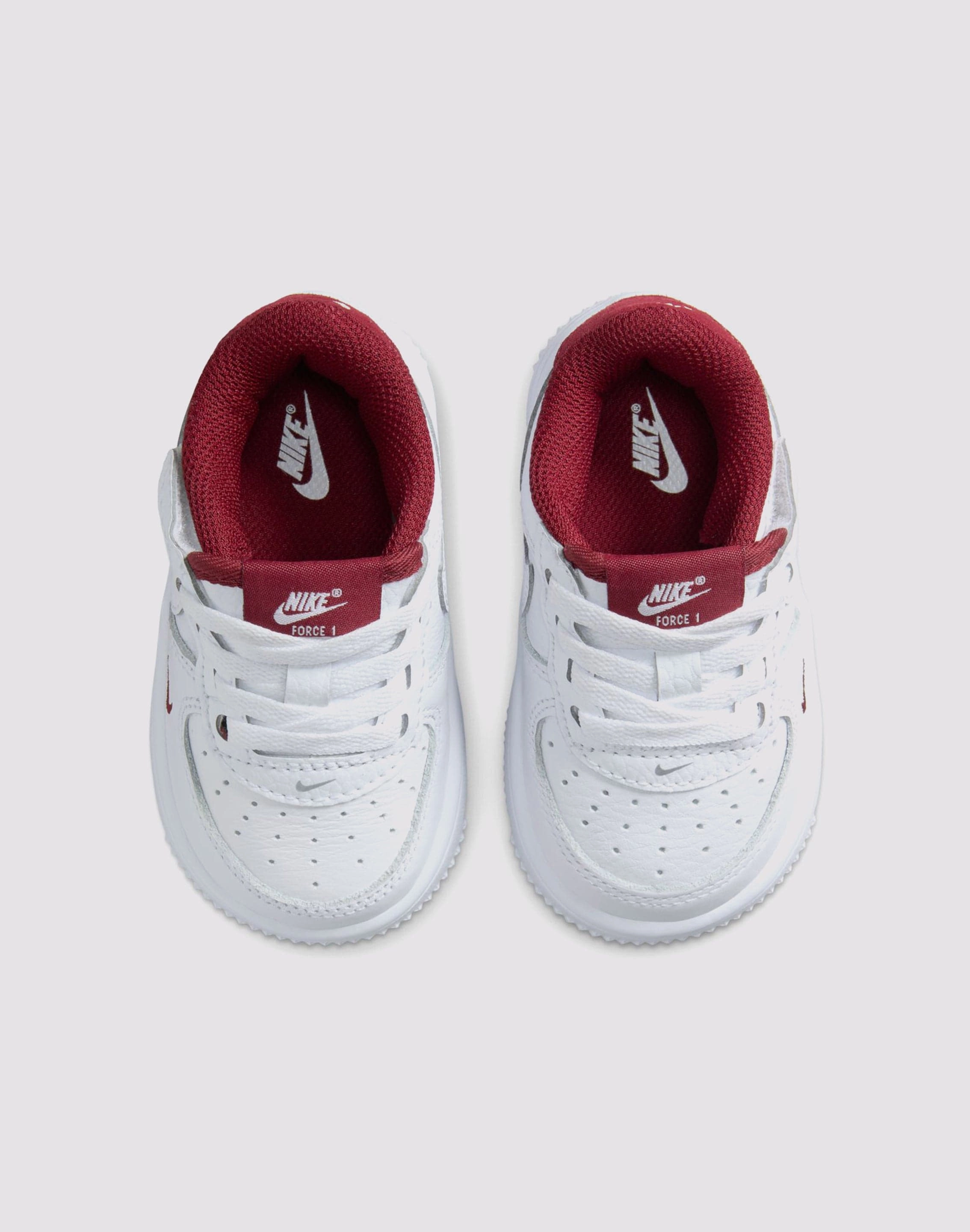 Stretchable Collar Nike Air Force 1 Low LV8 EasyOn Toddler Boys' "White/Team Red"