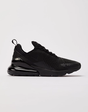Nike Air Max 270 men's sports shoes running on a rubber track shoes