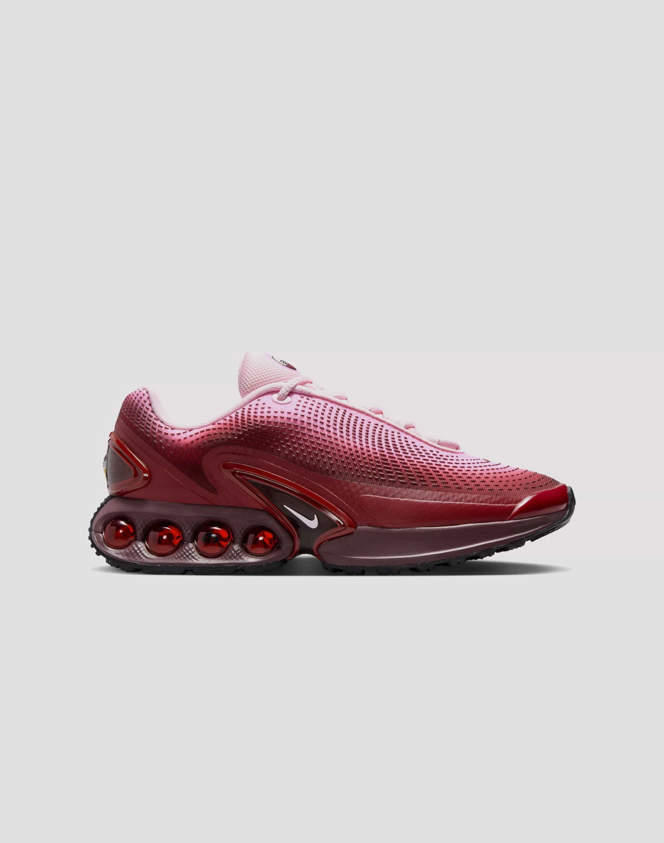 Nike Air Max Dn "Team Red/Pink Foam/Burgundy Crush/Black" arch support insert removable footbed shoes