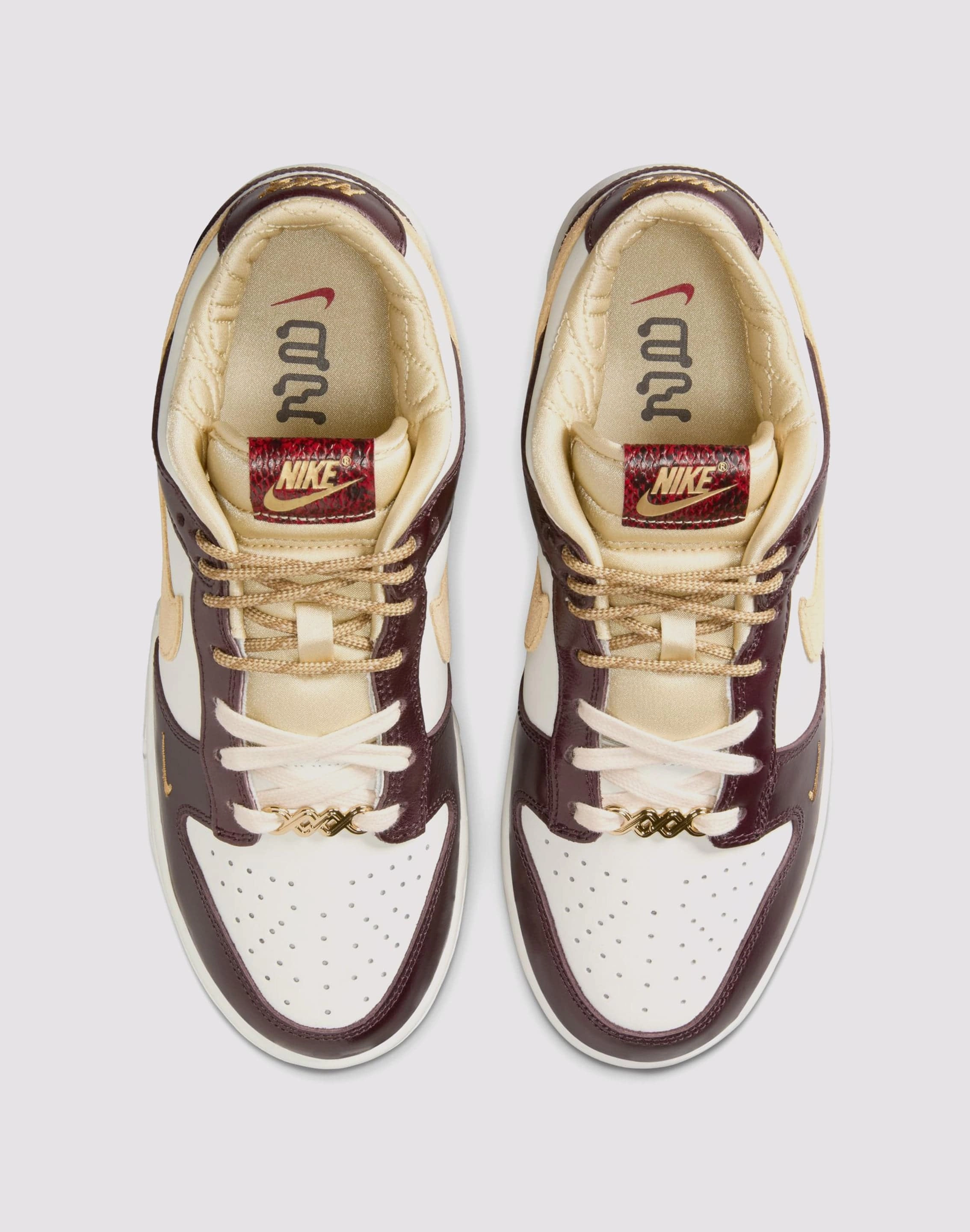 sunny Rubber Sole Nike Dunk Low "Sail/Team Gold/Burgundy Crush"