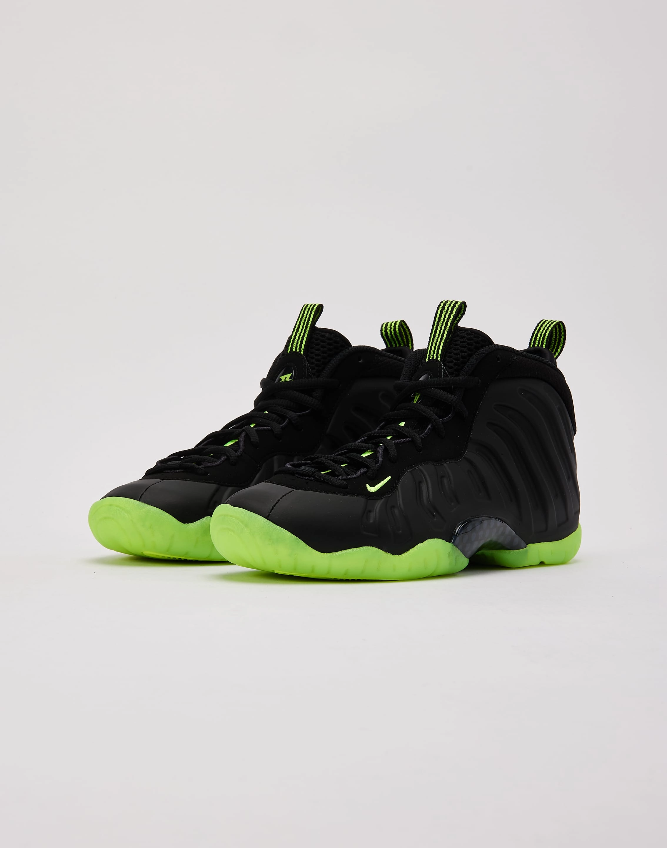Nike Little Posite One 'Black Volt' Grade-School Stretchable