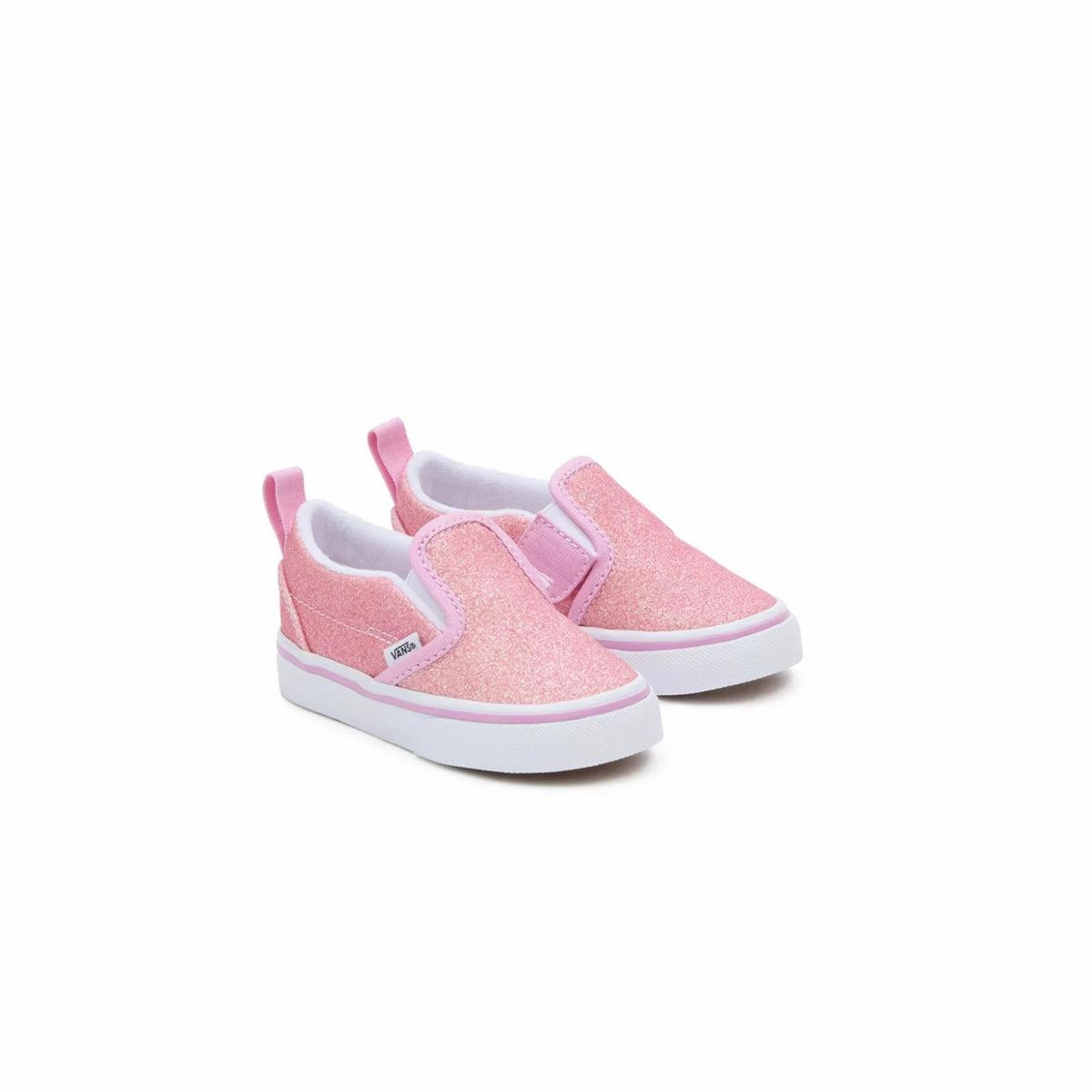 Toddlers Slip-On V Glitter 'Pink' Sneaker Bags