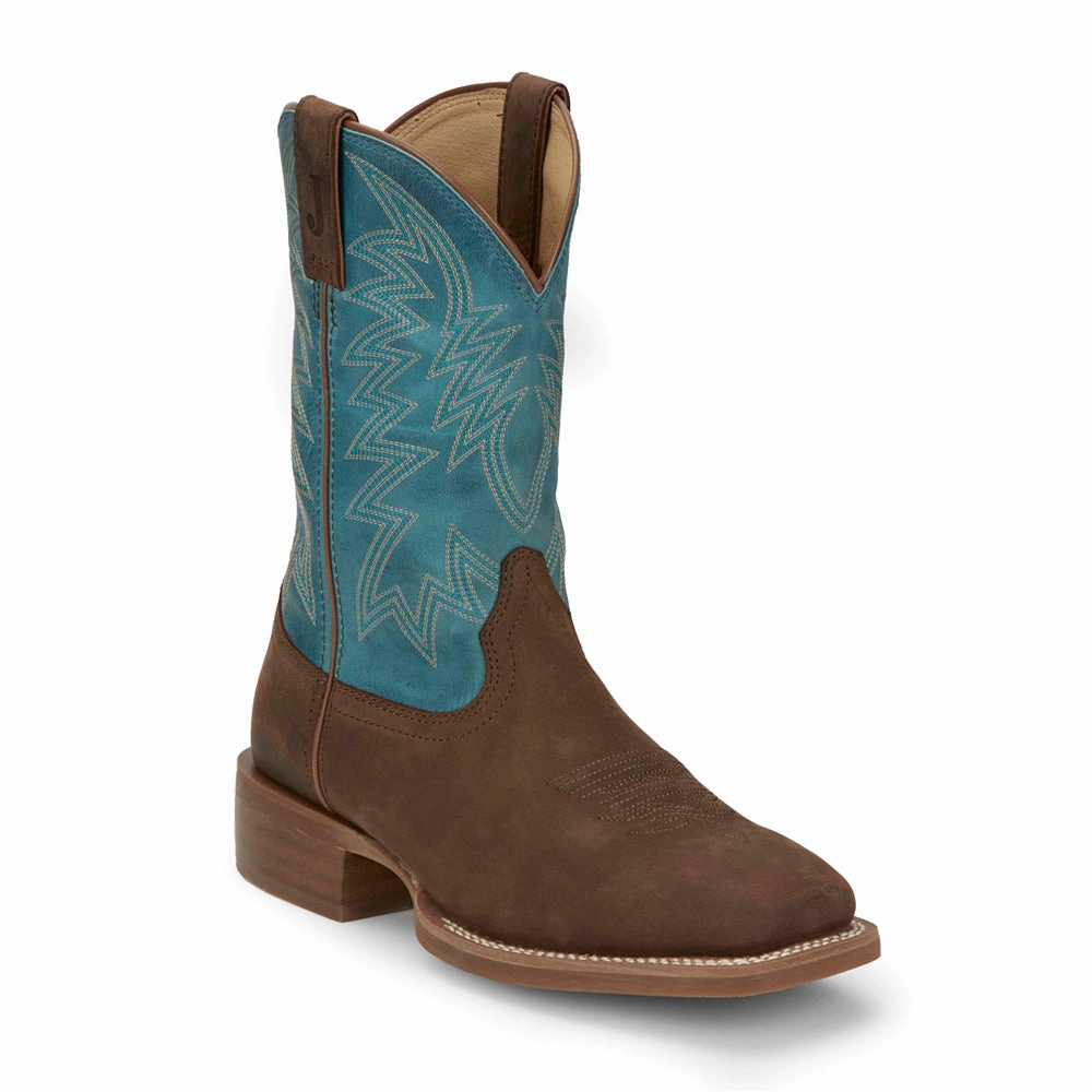 Big Bucks 11 Inch Square Toe Cowboy Boots Stable Support Nature Lover Low Profile