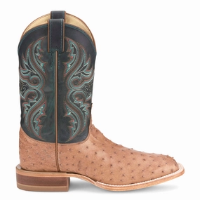 Moseley 11 Inch Full Quill Ostrich Square Toe Cowboy Boots Breathable All Day Worker Comfortable Insole