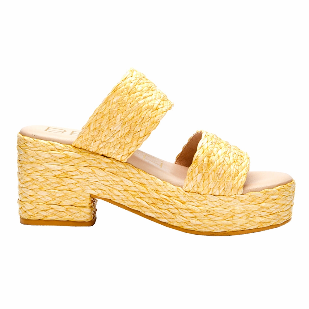 Ocean Ave Platform Block Heel Espadrille Sandals Firm Designer comfort
