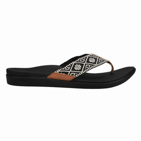 Modern Cushioning Black Ortho Woven Flip Flops