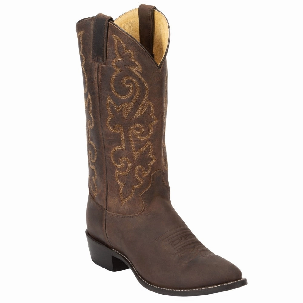Buck 13 Inch Round Toe Cowboy Boots Canvas Upper
