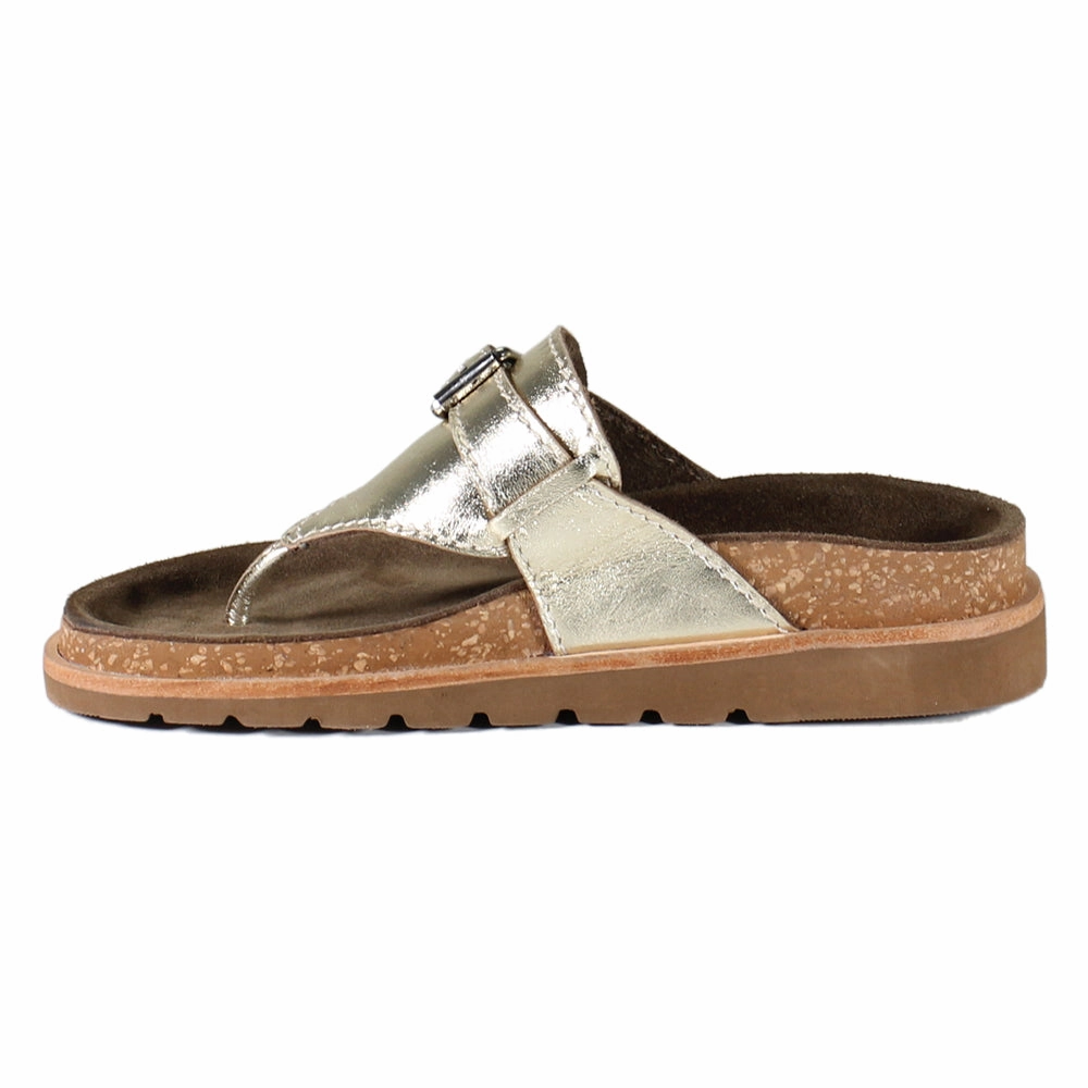 ratio Beat Drop Metallic T-Strap Sandals